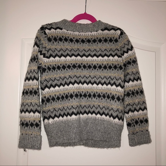 Cat & Jack Gold/Black/Gray/White Sweater - Picture 2 of 4